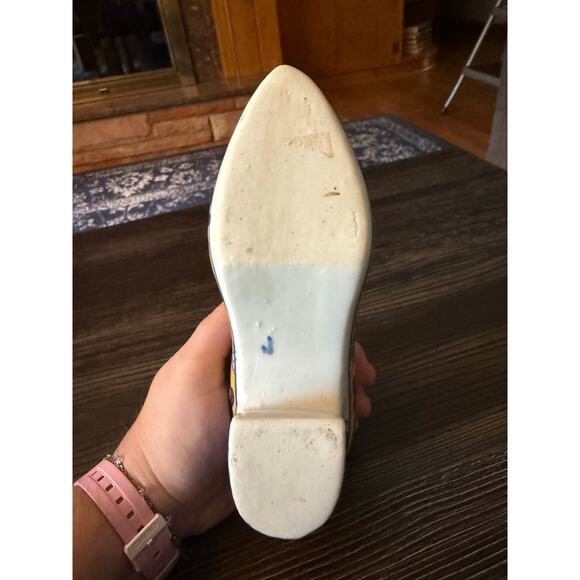 Vintage Porcelain Shoe Chinoiserie Style Asian Figurine Shoe - Picture 3 of 5